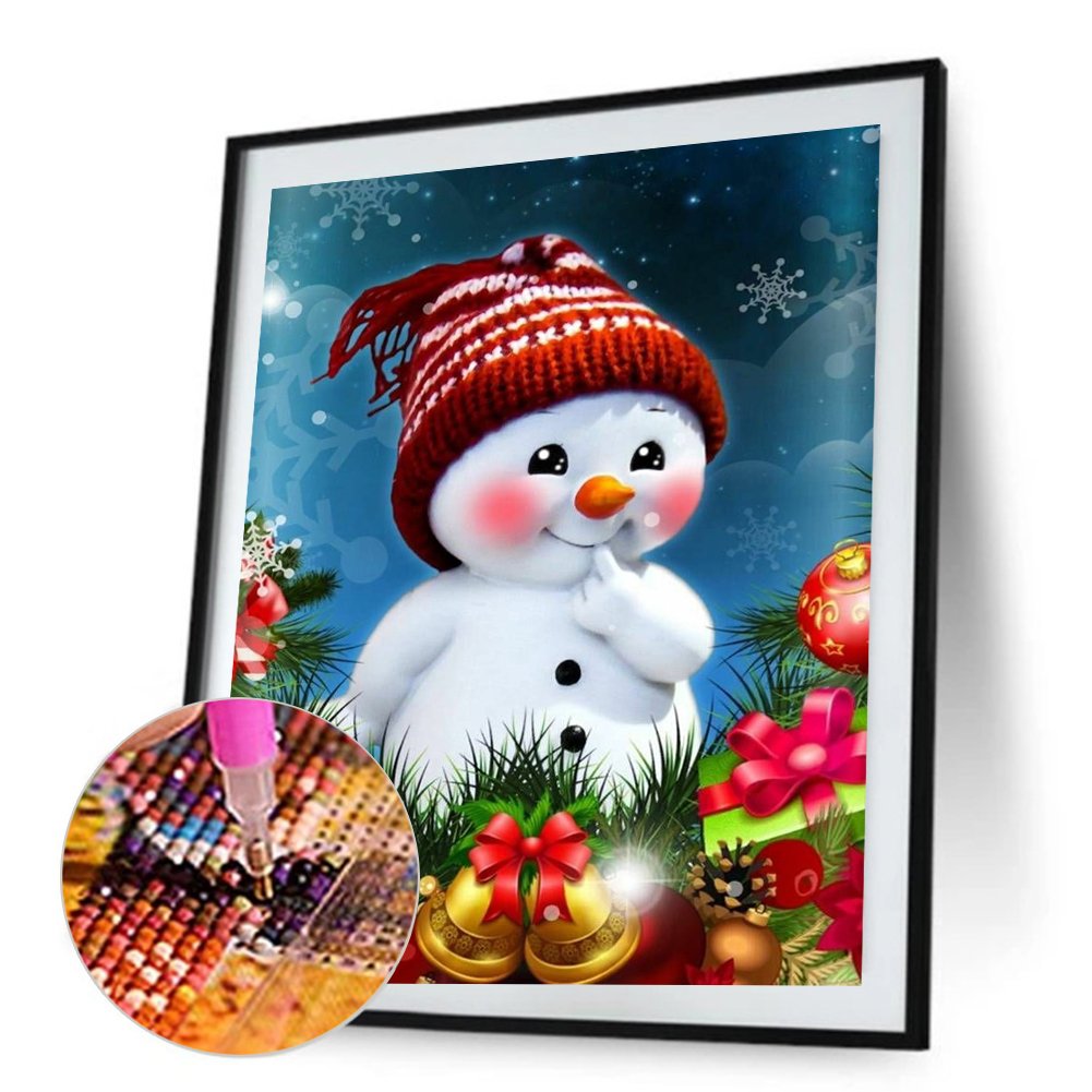 Diamond Painting - Full Round Resin - Baby Snowman