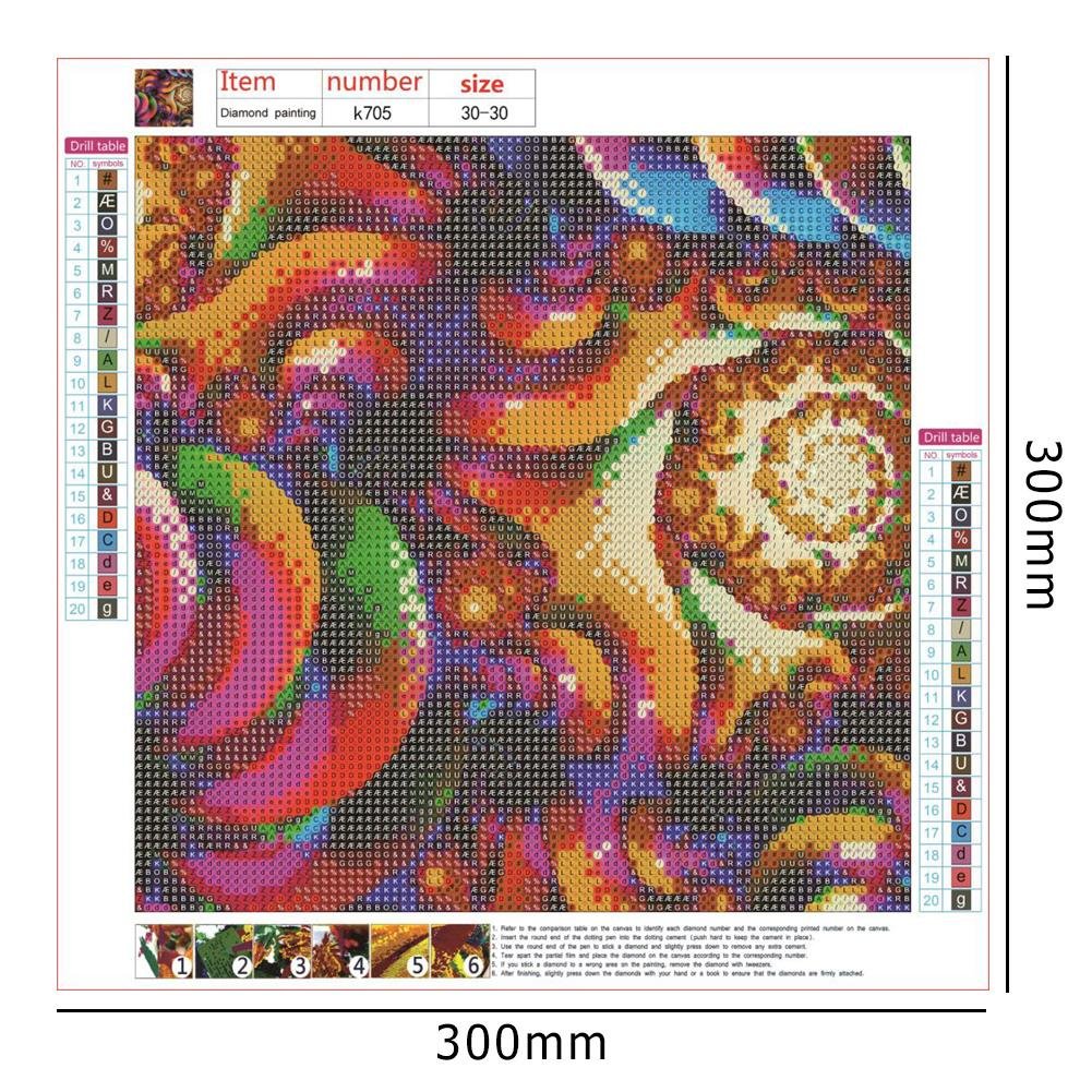 Diamond Painting - Full Round - Abstract Flower A