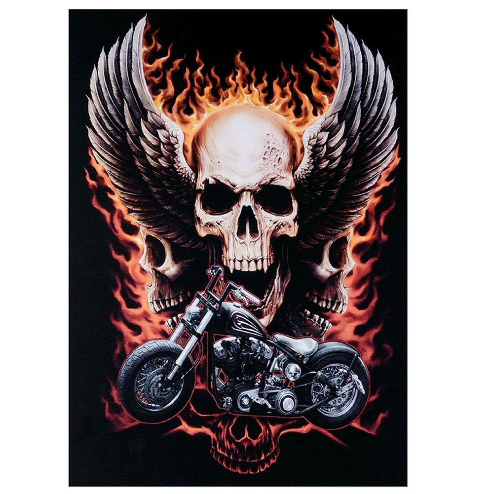 Diamond Painting Partial Round Flying Skeleton