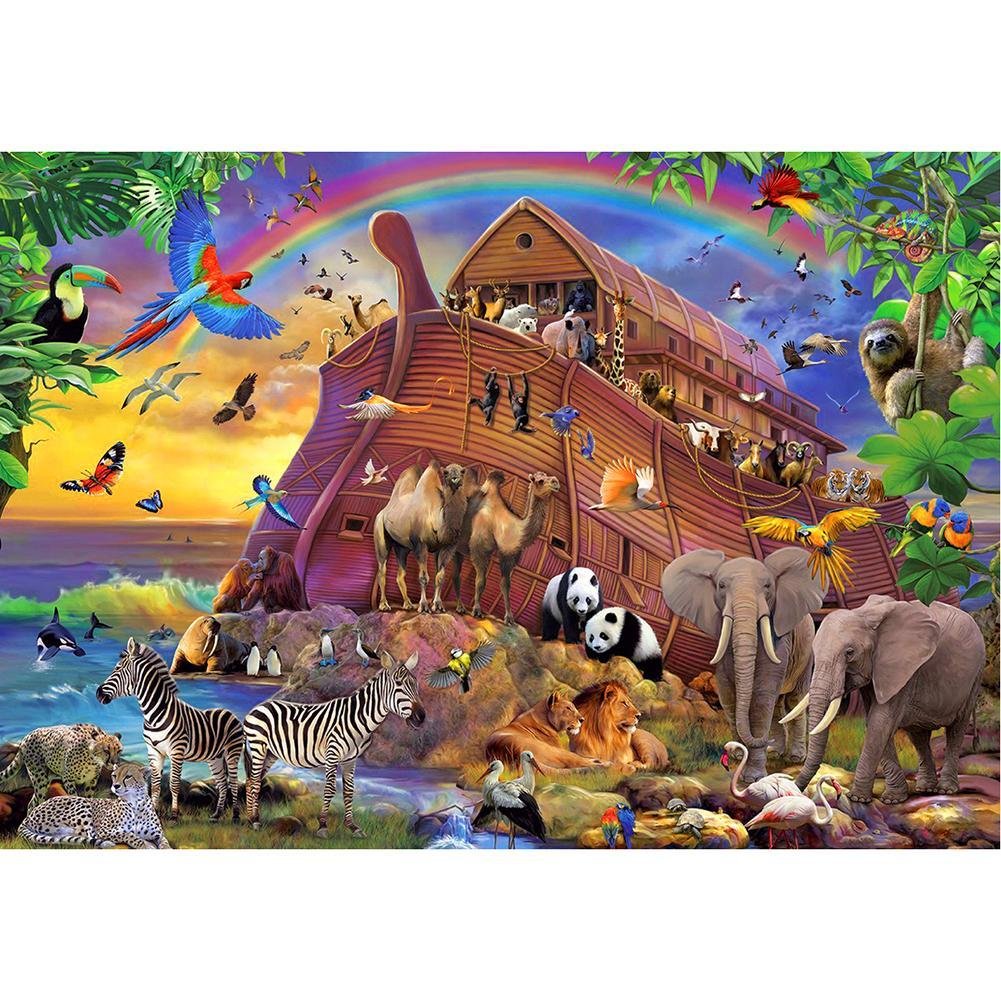5D Diy Diamond Painting Kit Full Round Beads Animals Party