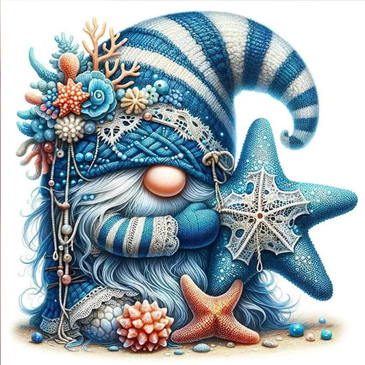 Diamond Painting - Full Round / Square - Gnome Star Fish