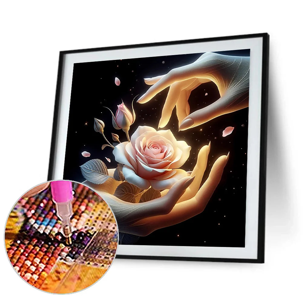 Diamond Painting - Full Round / Square - Rose In Hand