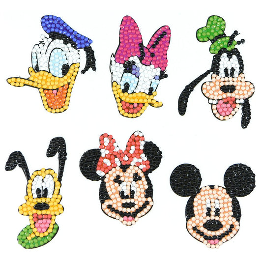 6pcs Color Animal DIY Round  Self-adhesive Stickers