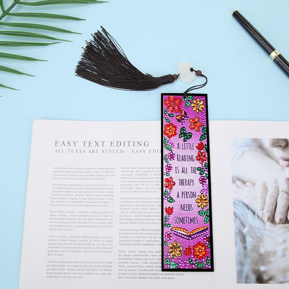 DIY Flower Saying Diamond Painting Bookmark