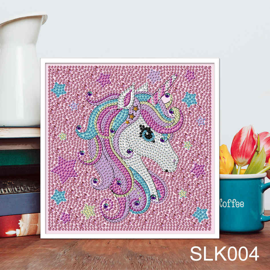 Unicorn | Crystal Rhinestone Diamond Painting Kits for children | 18x18cm B