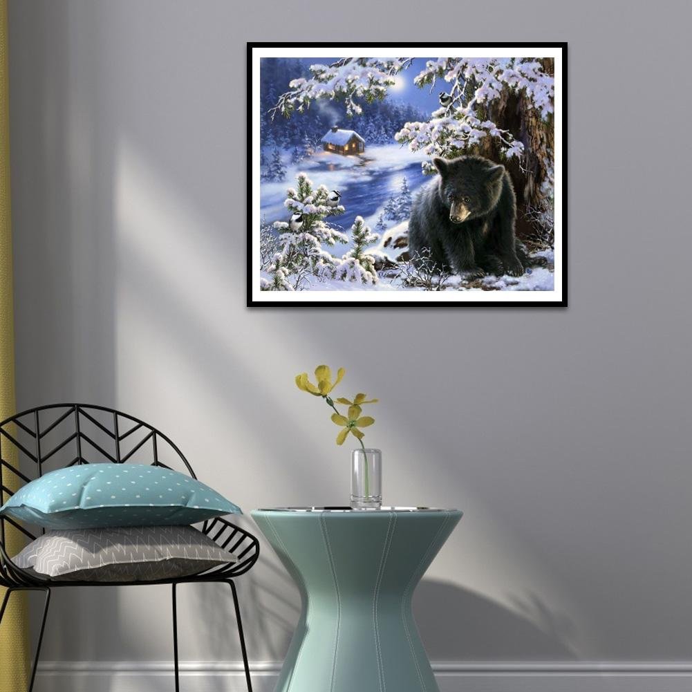 Diamond Painting - Full Round - Black Bear C
