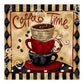 5D Diy Diamond Painting Kit Full Round Beads Retro Coffee Time