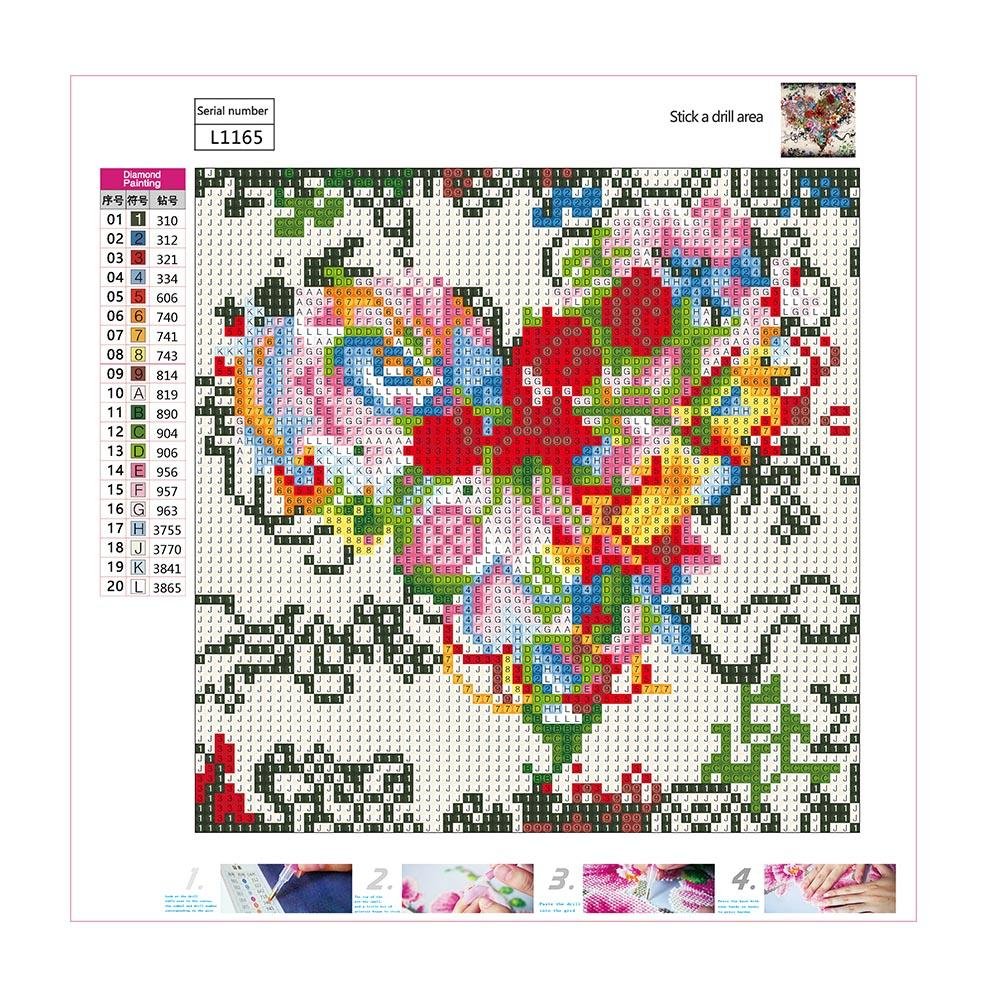 Diamond Painting - Full Round - Flower Heart