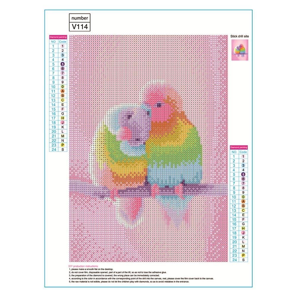 Diamond Painting - Full Round - Pink Bird