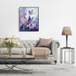 Purple Butterfly Flowers Hand Painted Picture Artwork Canvas