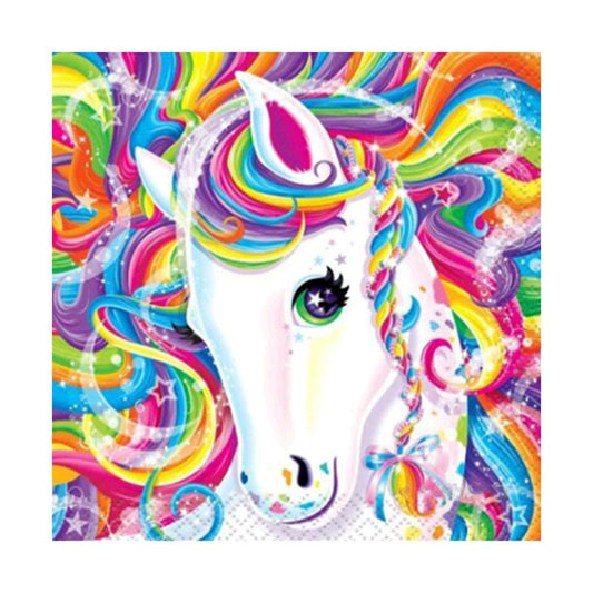 5D Diy Diamond Painting Kit Full Round Beads Rainbow Horse