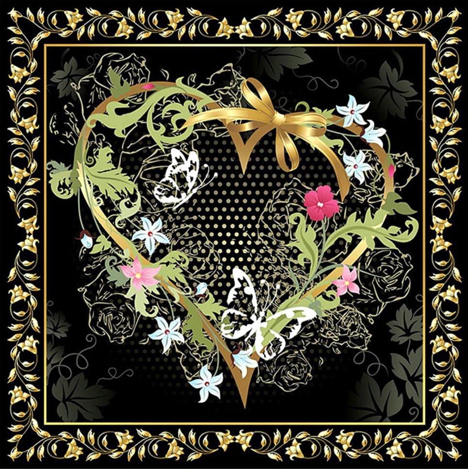 5D Diy Diamond Painting Kit Full Round Beads Love Heart