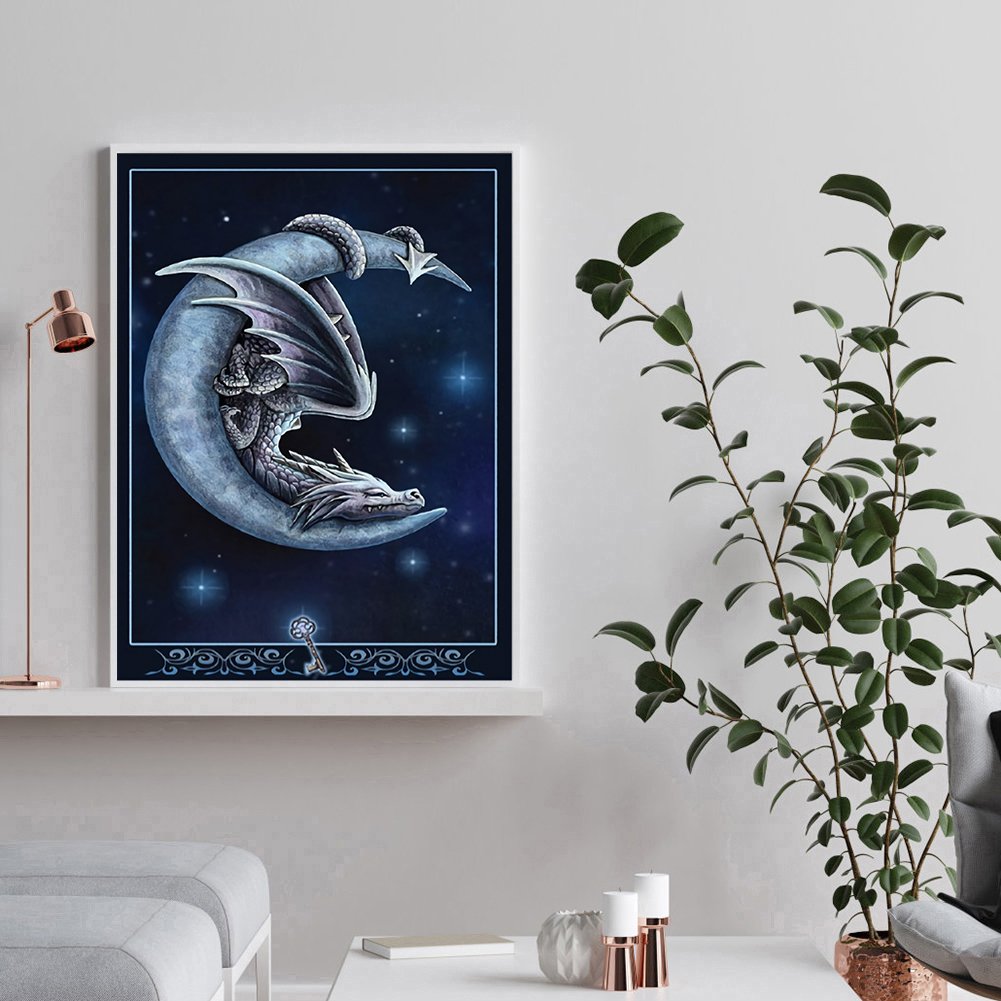 Diamond Painting - Full Round - Moon Dragon
