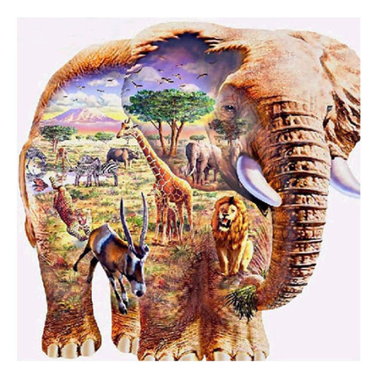 African elephant Full Square Diamond Painting Kits
