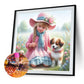 Diamond Painting - Full Round / Square - Dog and Girl U