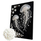 DIY Pearl Painting With Frame - Handmade Self-Adhesive Pearls - Jellyfish (30*40cm) A