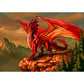 5D Diy Diamond Painting Kit Full Round Beads Red Dragon