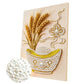DIY Pearl Painting With Frame - Handmade Self-Adhesive Pearls - Wheat Ingot (30*40cm) A