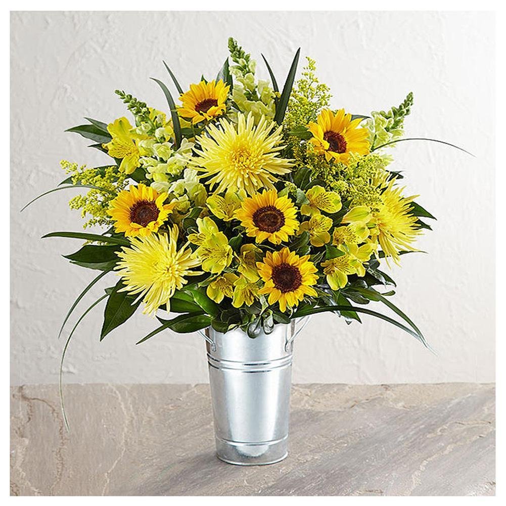 Yellow Flower Vase Mosaic embroidery kits