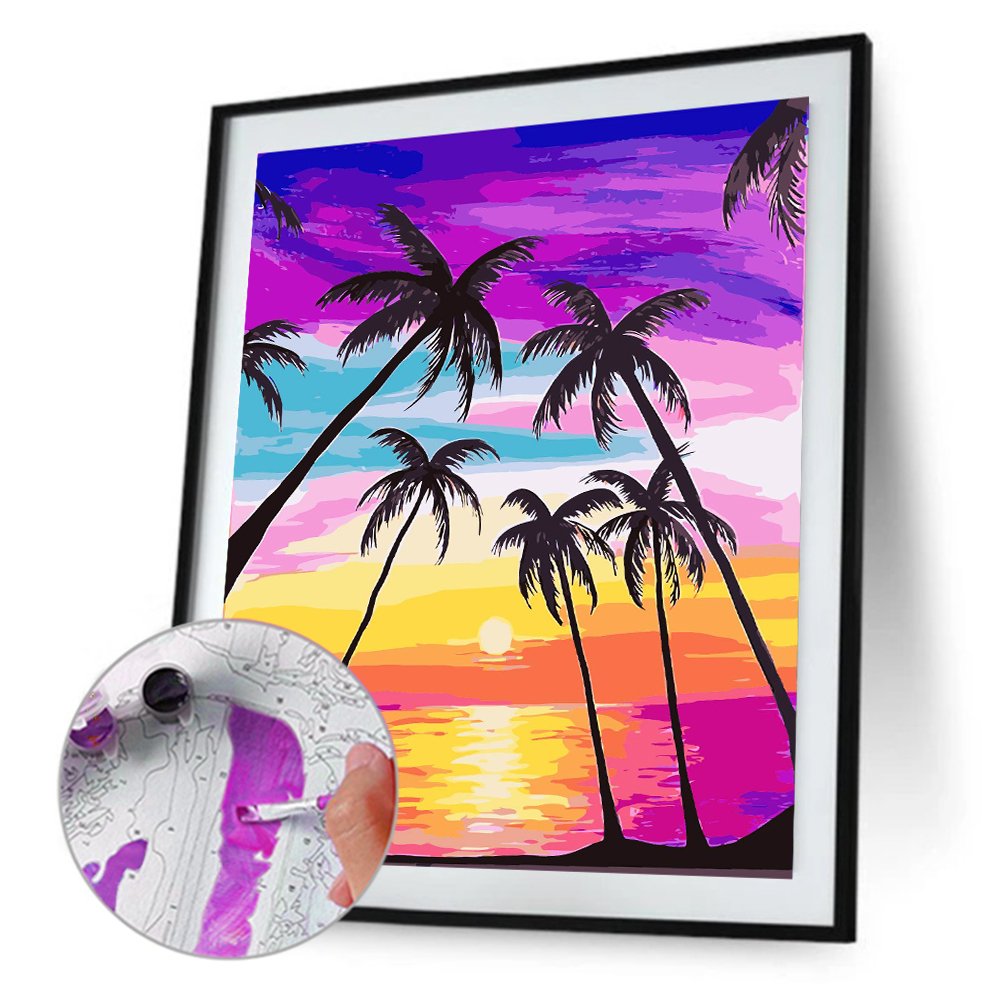 Paint By Number - Oil Painting - Seaside Sunset (40*50cm)