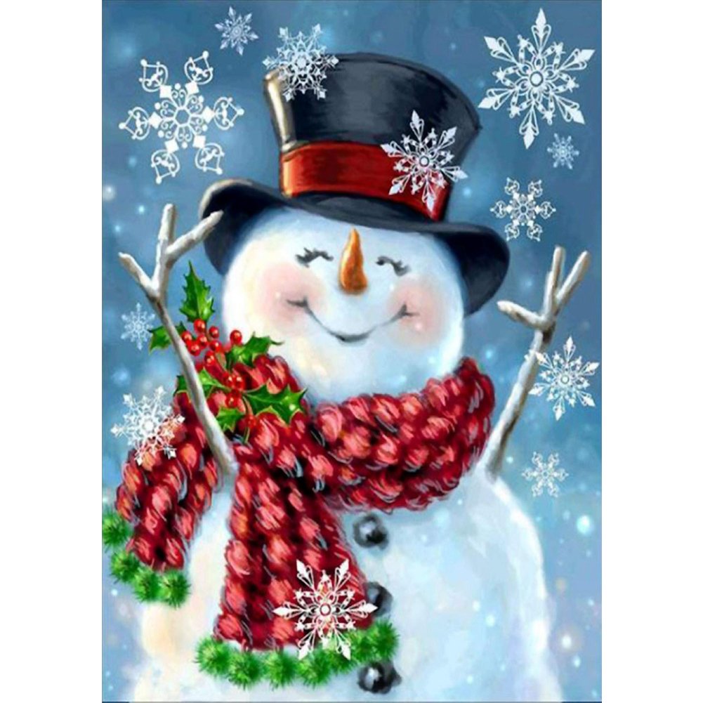 5D Diy Diamond Painting Kit Full Beads Snowman