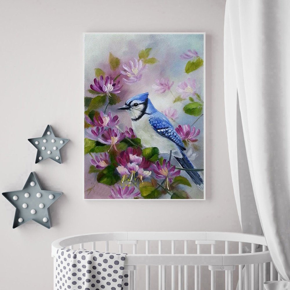 Diamond Painting - Full Round - Bird Flower C