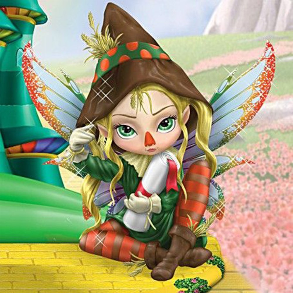 5D Diy Diamond Painting Kit Full Round Beads Cute Girl