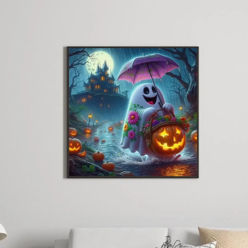 Diamond Painting - Full Round - Halloween Night Ghost 2