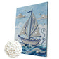 DIY Pearl Painting With Frame - Handmade Self-Adhesive Pearls - Sailboat (30*40cm) C