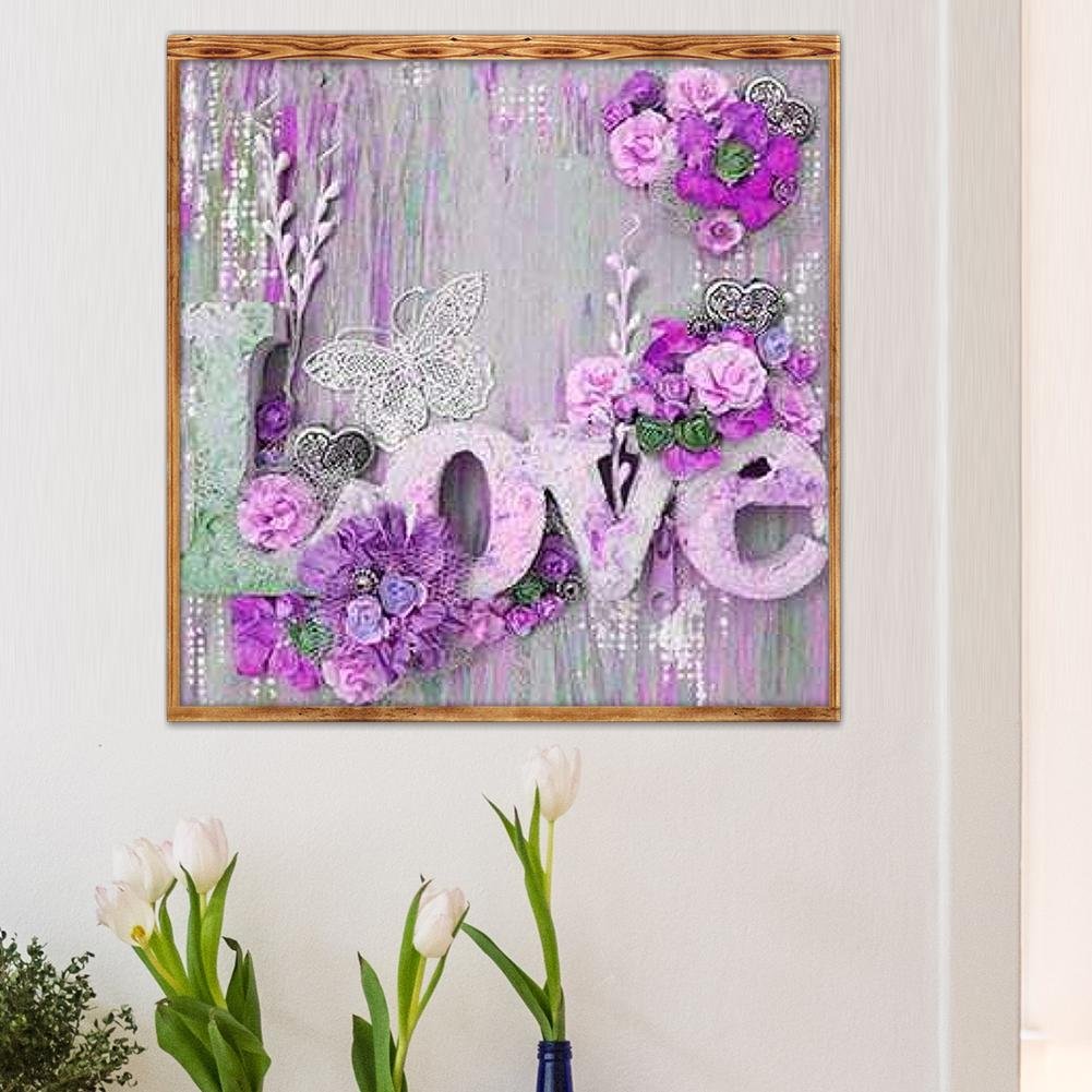 Diamond Painting - Full Round - Love Flower