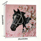 DIY Pearl Painting With Frame - Handmade Self-Adhesive Pearls - Horse (30*30cm) F