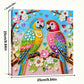 DIY Pearl Painting With Frame - Handmade Self-Adhesive Pearls - Birds (25*25cm)
