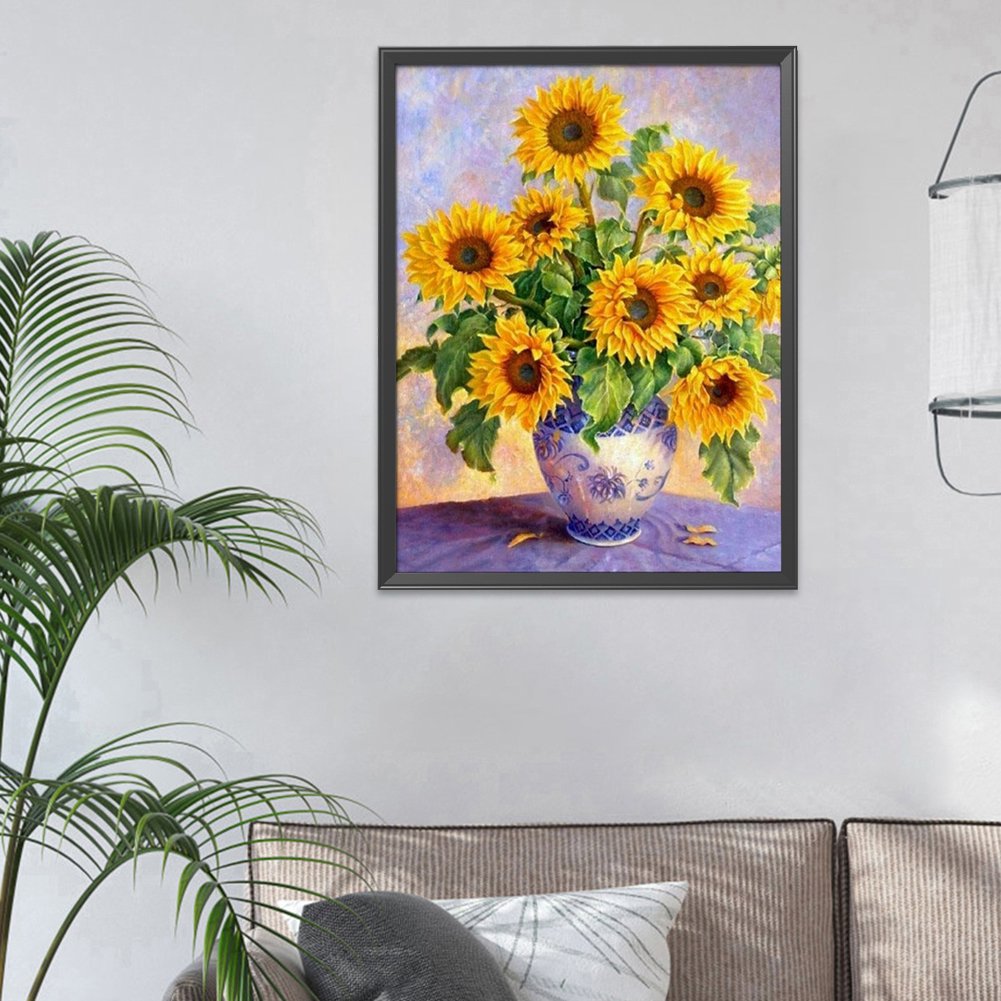 11ct Stamped Cross Stitch - Blooming Sunflowers (40*50cm)