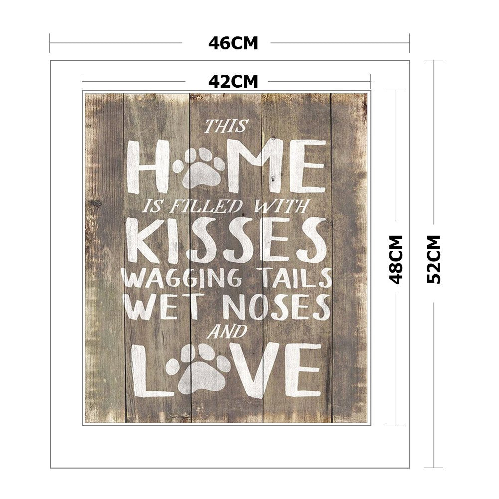 11CT Stamped Cross Stitch - Family Letters (46*52CM)