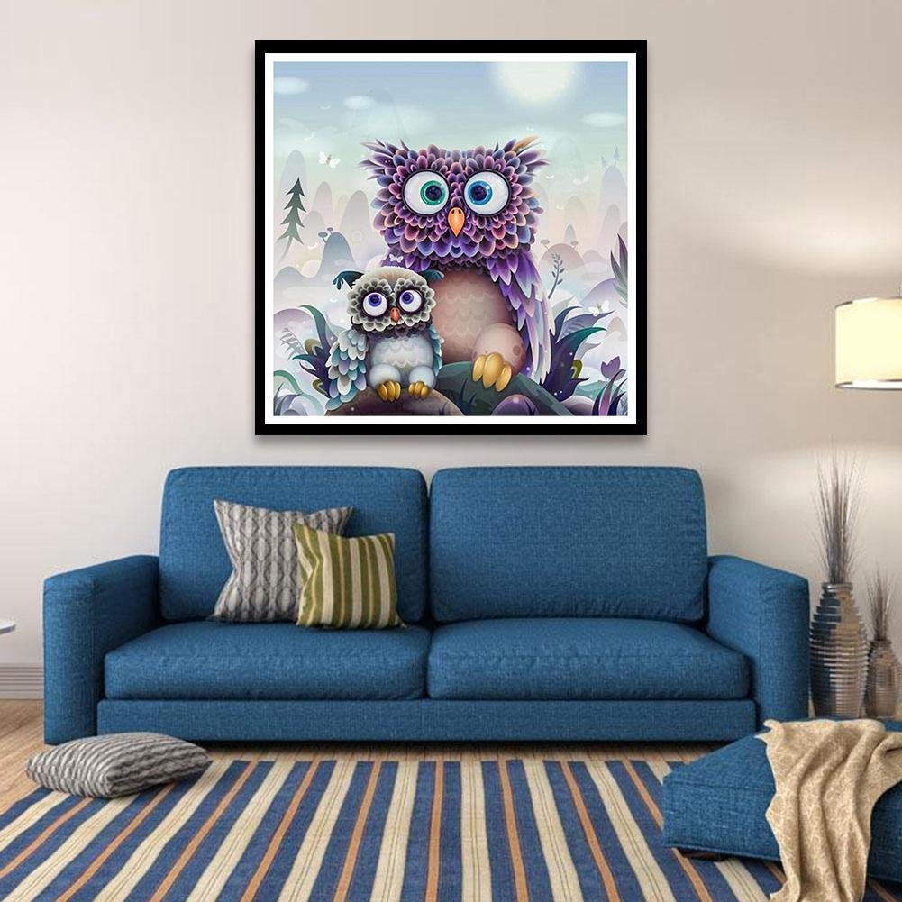 Diamond Painting - Full Round - Cartoon Owl B