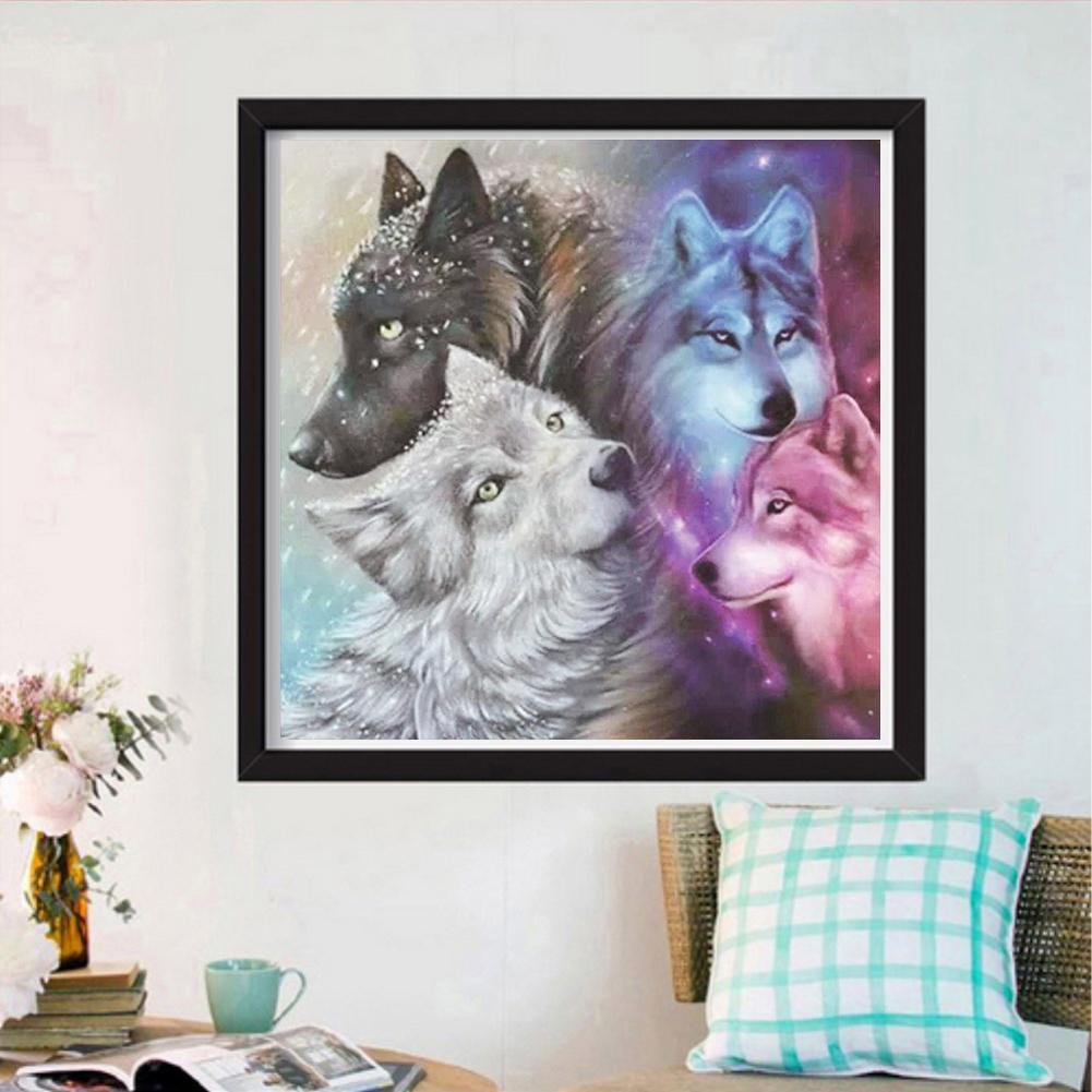 Diamond Painting - Full Round - Wolves A