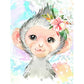 5D Diy Diamond Painting Kit Full Round Beads Monkey