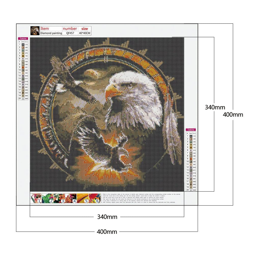 Diamond Painting - Full Round - Eagle (40*40cm) C