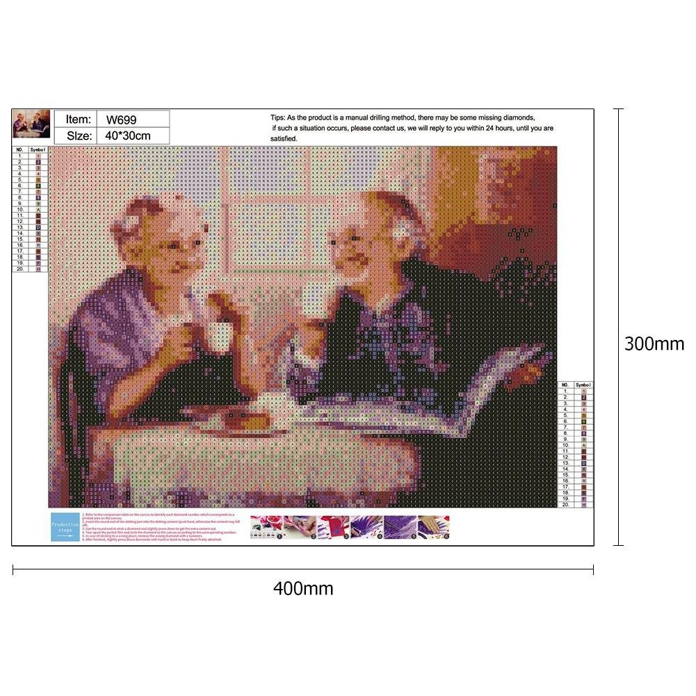 Diamond Painting - Full Round - Leisure Old Lovers