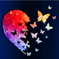 Diamond Painting - Full Round - Heart Butterfly