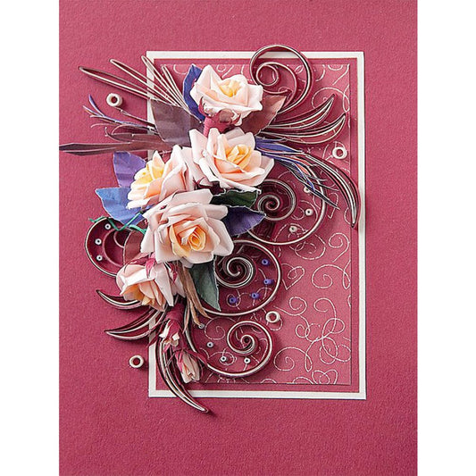 5D Diy Diamond Painting Kit Full Round Beads Flower