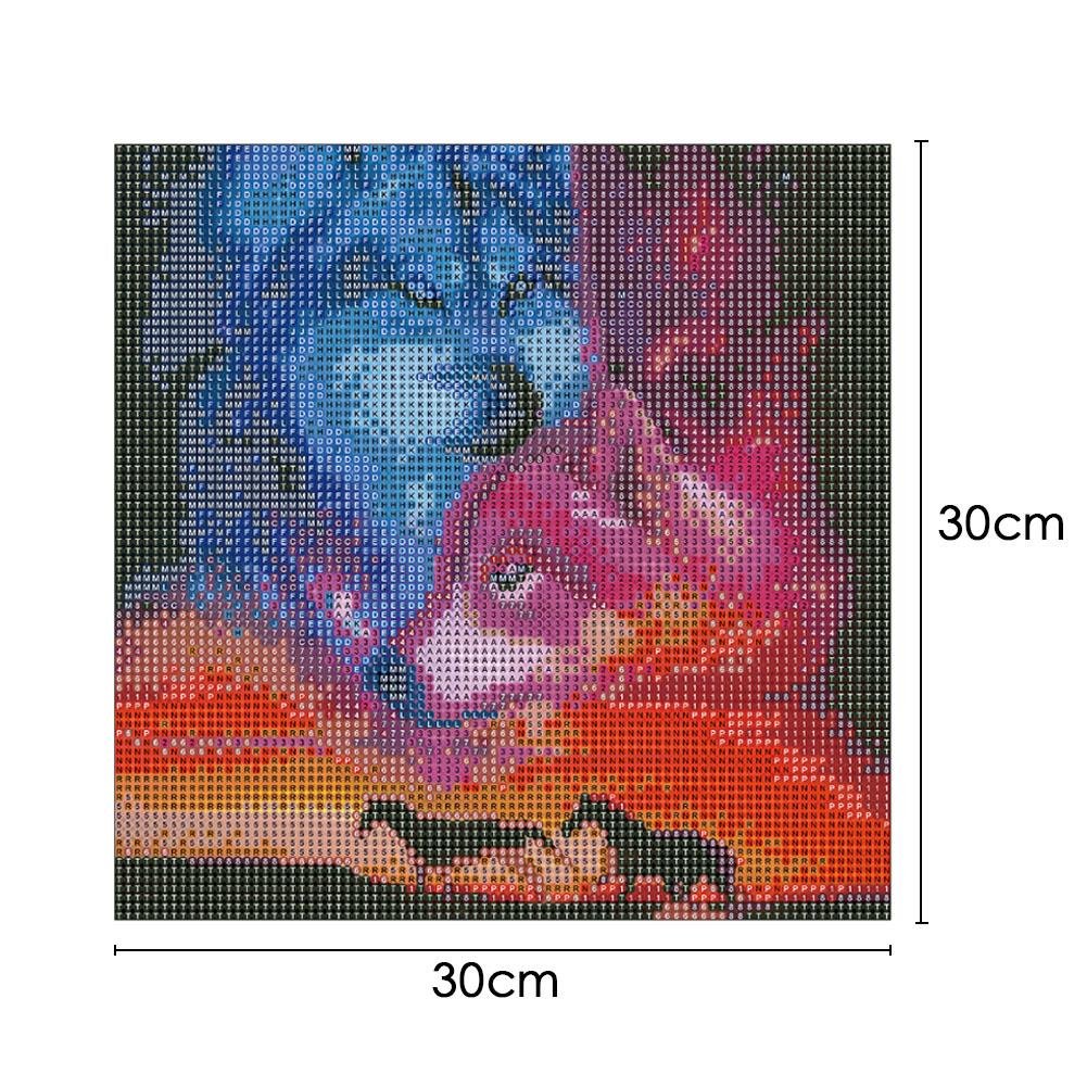 Diamond Painting - Full Round - Wolf Under The Stars