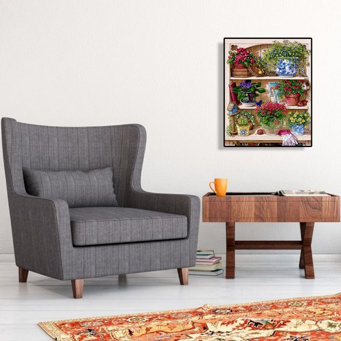 Digital Oil Painting By Number Kits Flower Canvas Drawing Wall Art