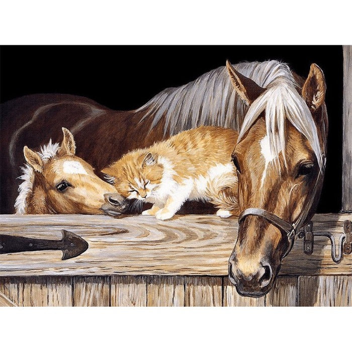Horse Animal Oil Painting By Numbers Art Pictures Craft  