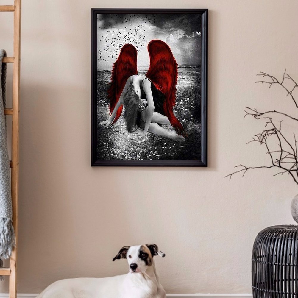5D DIY Diamond Painting Kit - Full Round - Angel And Demon