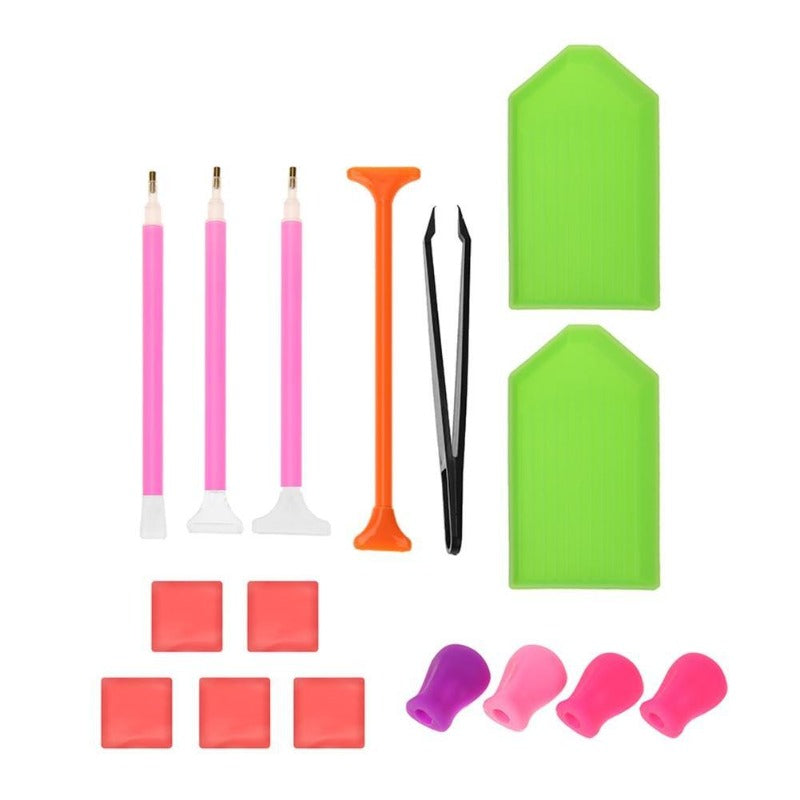 16pcs/Set Diamond Painting Point Drill Pen Gel Tool Set