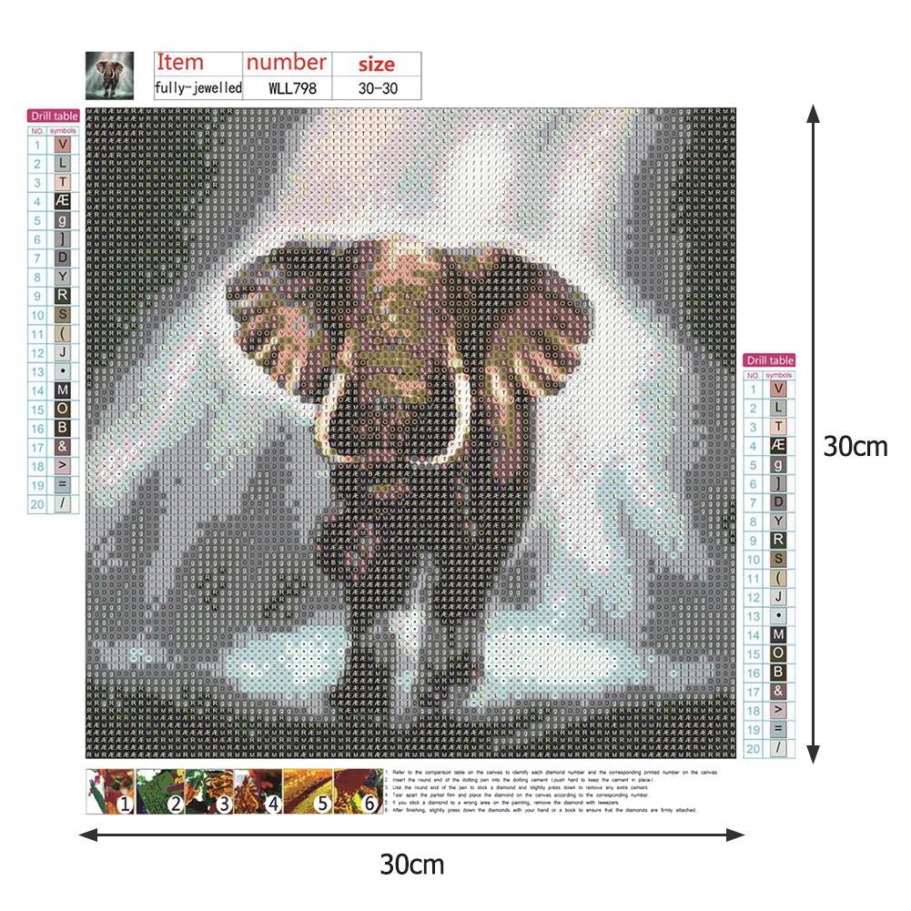 Diamond Painting - Full Round -Elephant 1
