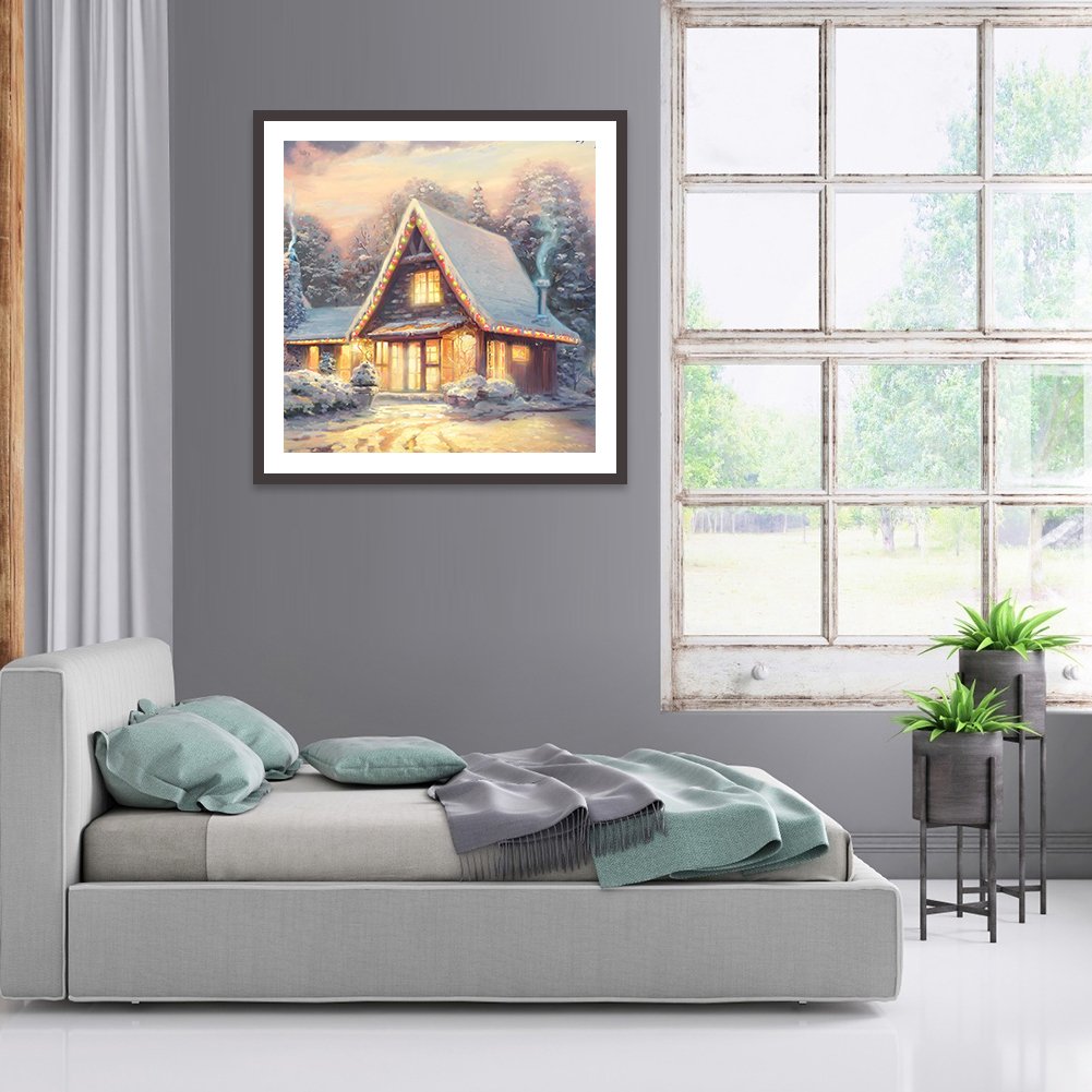 Diamond Painting - Full Round - Snow Scene F