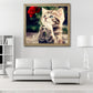 5D DIY Diamond Painting Kit - Partial Round - Cat & Rose