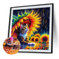 Diamond Painting - Full Round / Square - Cat Under Sunflower